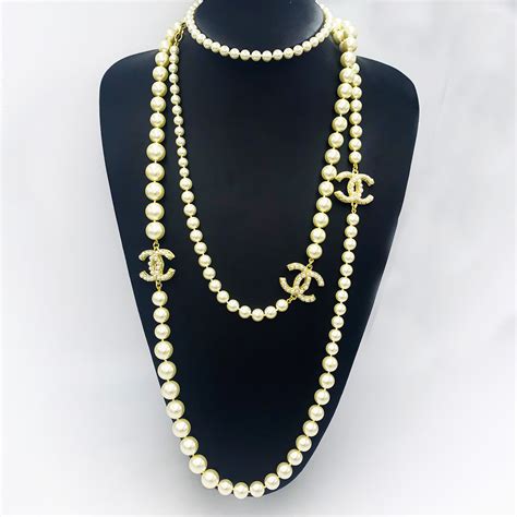 chanel pearls necklace sale|chanel pearl necklaces for women.